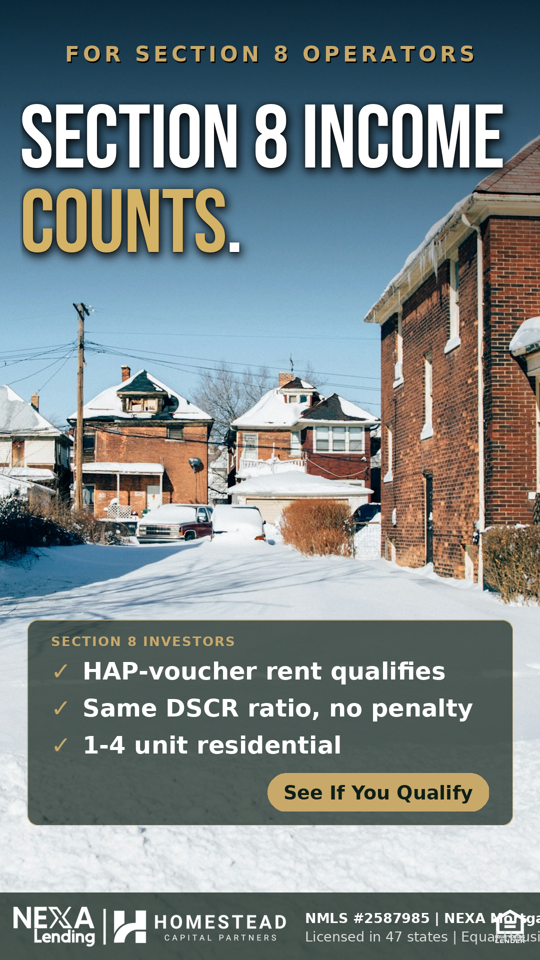 DSCR loan Section 8 friendly
