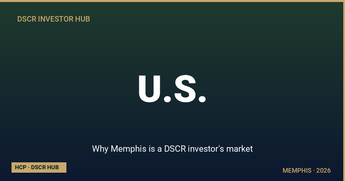 Why Memphis is a DSCR investor's market — Memphis DSCR strategy 2026 from Homestead Capital Partners