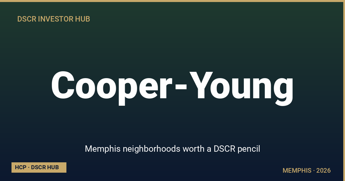 Memphis neighborhoods worth a DSCR pencil — Memphis DSCR strategy 2026 from Homestead Capital Partners