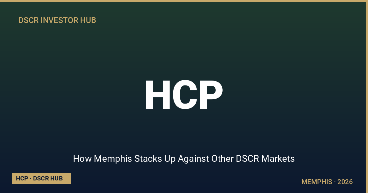 How Memphis Stacks Up Against Other DSCR Markets — Memphis DSCR strategy 2026 from Homestead Capital Partners