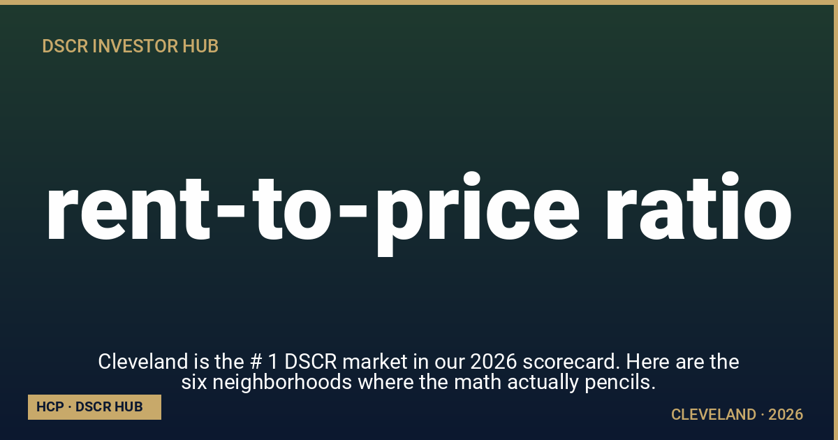 Cleveland is the # 1 DSCR market in our 2026 scorecard. Here are the six neighborhoods where the math actually pencils. — Cleveland DSCR strategy 2026 from Homestead Capital Partners