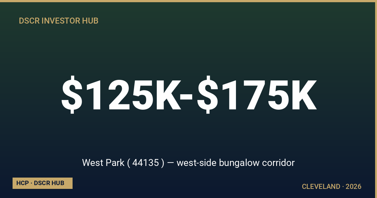 West Park ( 44135 ) — west-side bungalow corridor — Cleveland DSCR strategy 2026 from Homestead Capital Partners