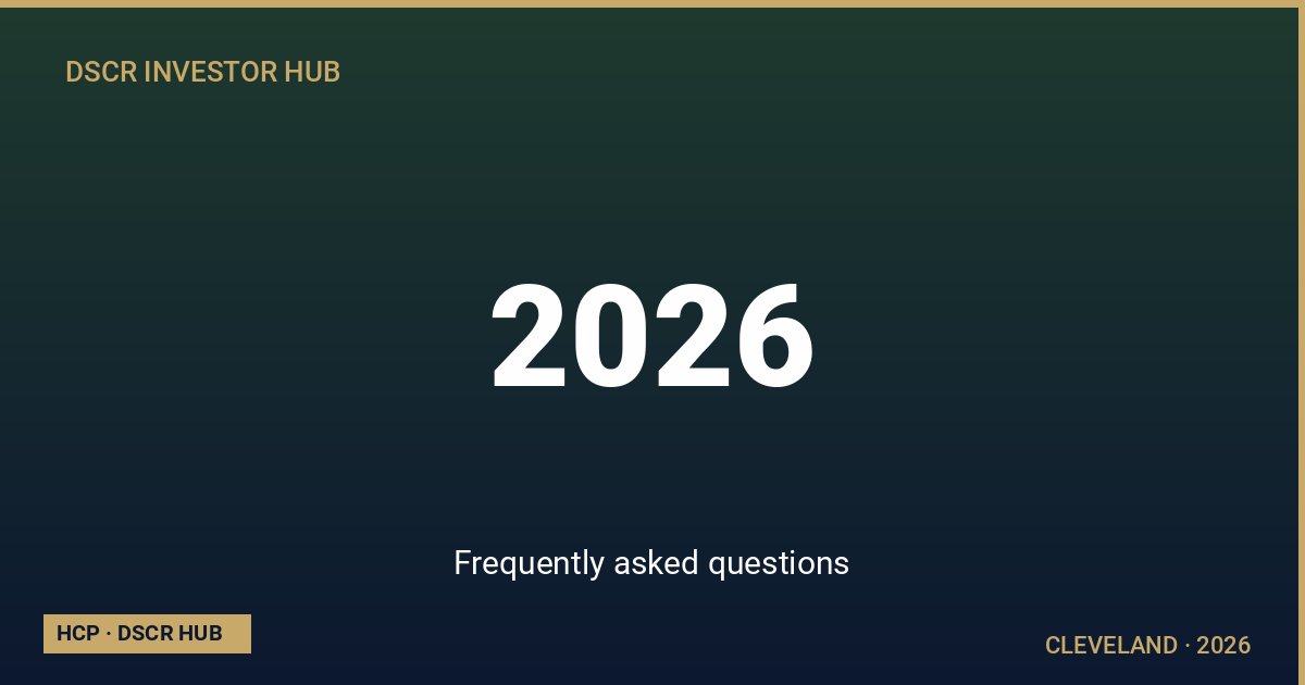 Frequently asked questions — Cleveland DSCR strategy 2026 from Homestead Capital Partners